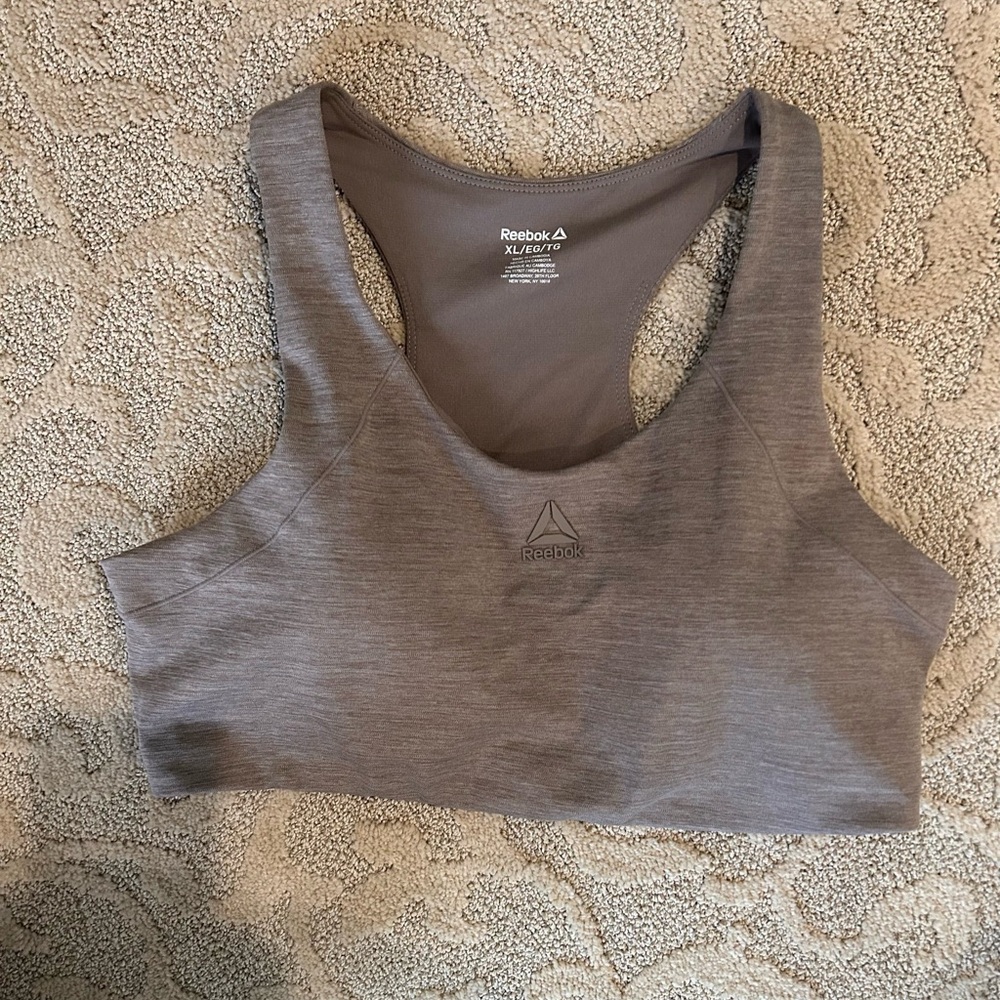 Reebok Women's Heathered Gray Sports Bra